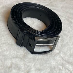 Bachrach Black Leather Belt Size 50
